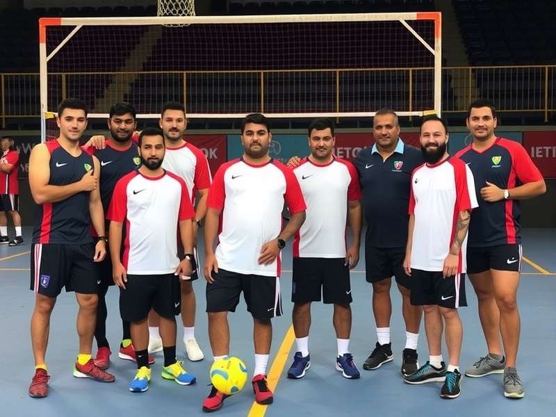 Lucknow Handball Legends Championship Victory Lucknow Handball Legends team celebration after winning championship