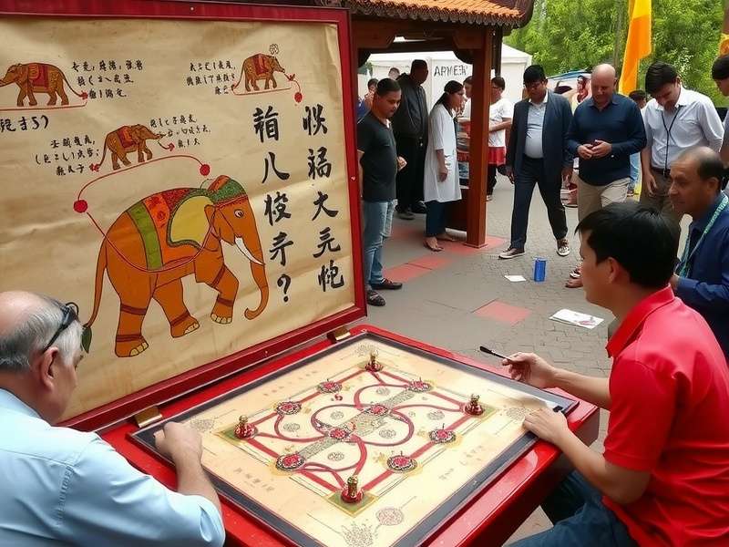 Auspicious Elephant Route in Modern Context Modern players enjoying Auspicious Elephant Route at cultural festival
