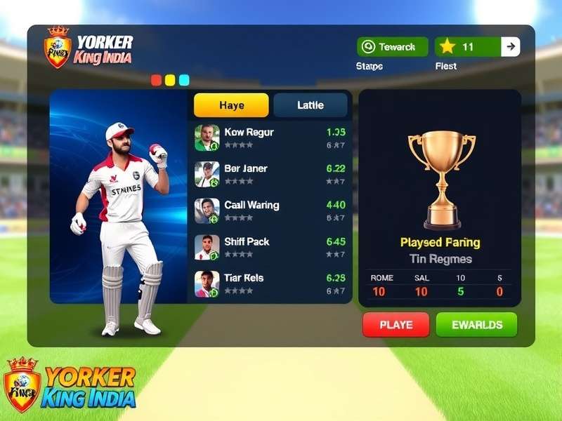 Yorker King India gameplay screenshot showing bowling interface