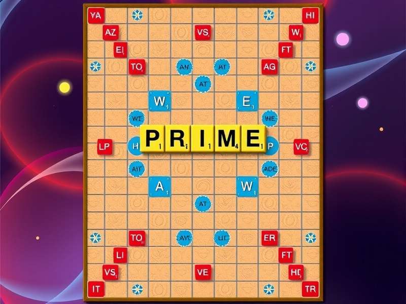Scrabble Prime Gameplay Example Scrabble Prime gameplay example showing word placement