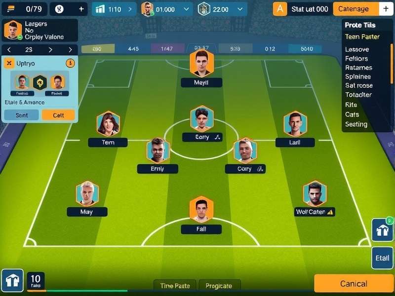 Handball Empire Build team roster management screen