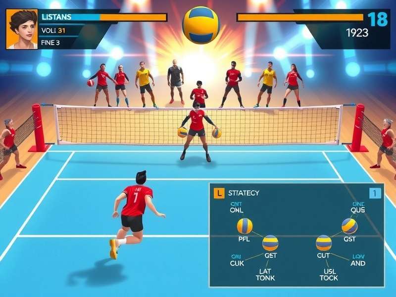 Volley Legendary Star strategy diagram showing optimal player positioning