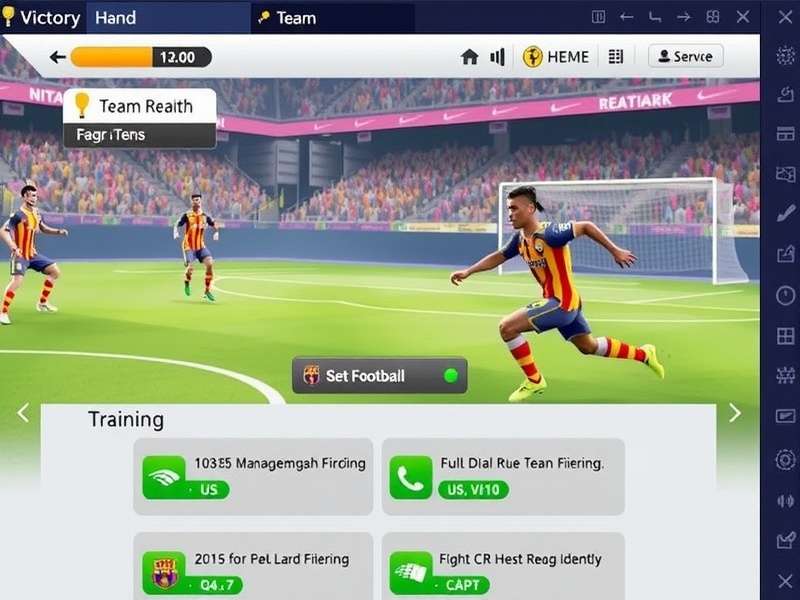RR FC Victory Rush team management interface