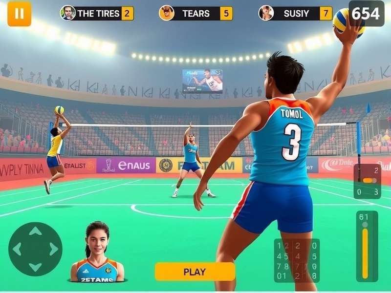 Volley Glory India tournament interface and competitive gameplay
