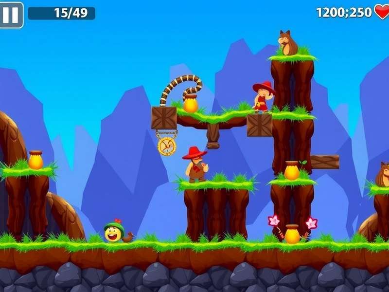 Spicy Rush Adventure gameplay screenshot showing vibrant colors and action