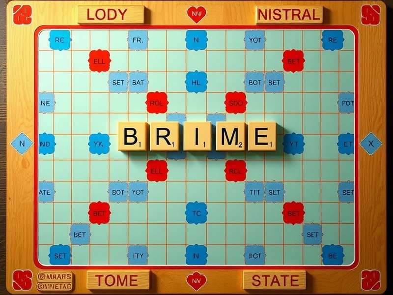 Scrabble Prime Game Board Scrabble Prime game board setup
