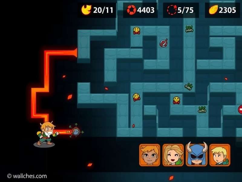 Bheem Maze Escape level progression showing different maze designs