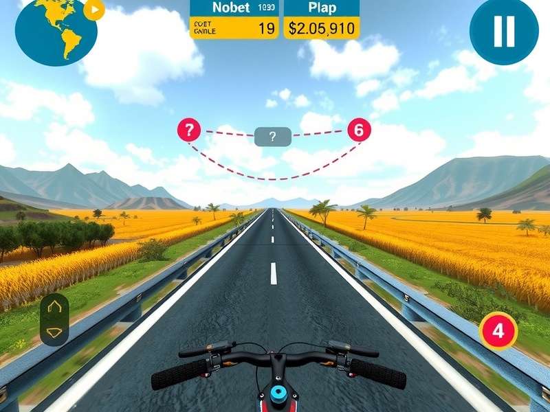 Namaste Cycling Adventure - Game Interface Namaste Cycling Adventure user interface and control options