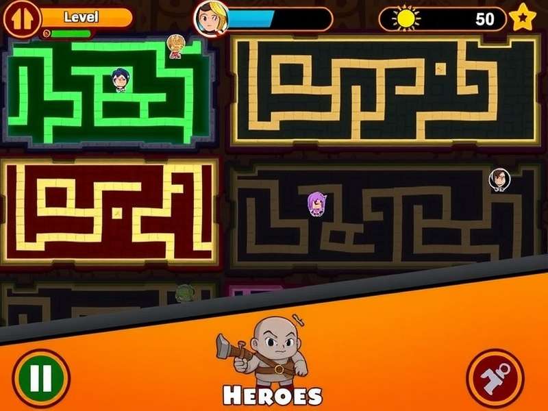 Bheem Maze Escape gameplay screenshot showing maze navigation