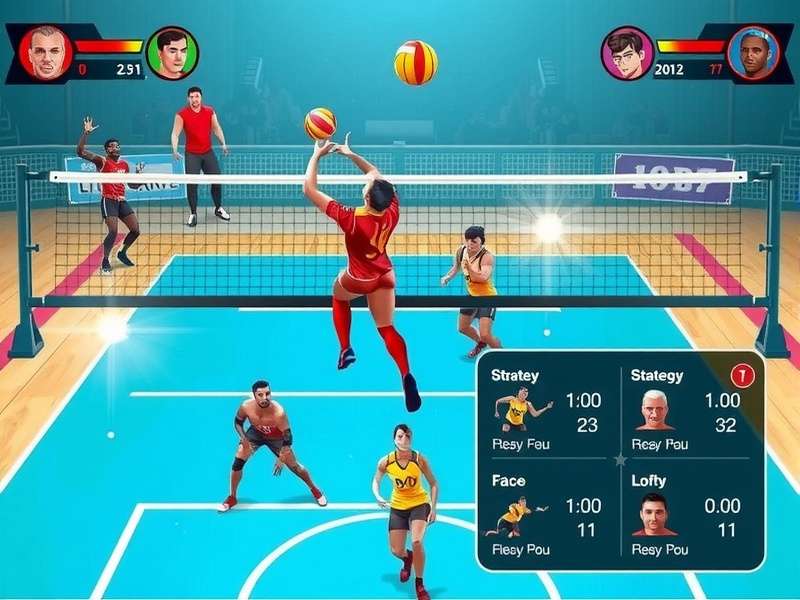 Volley Legendary Star gameplay screenshot showing intense volleyball action