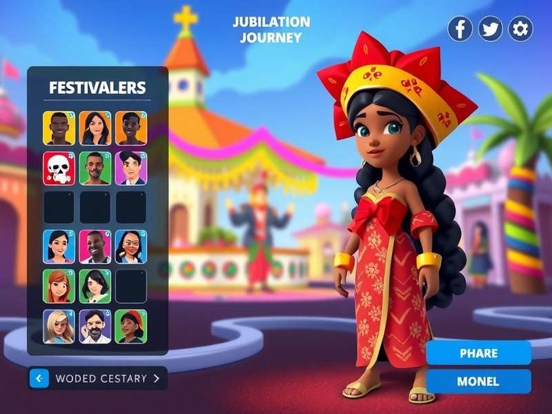 Fiesta Jubilation Journey Gameplay Fiesta Jubilation Journey gameplay screenshot showing vibrant colors and characters