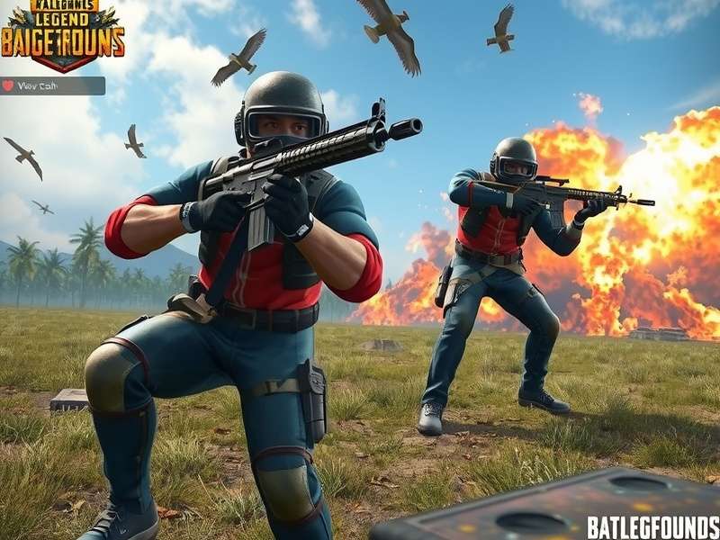 PUBG Legend Fierce Fighter gameplay screenshot showing intense combat