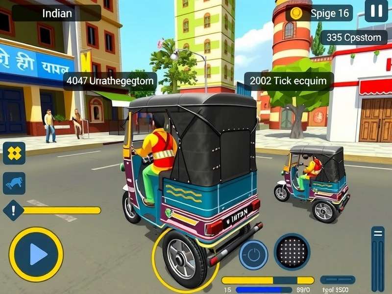 Indian Rickshaw Elite Gameplay Indian Rickshaw Elite gameplay screenshot showing rickshaw in Indian street