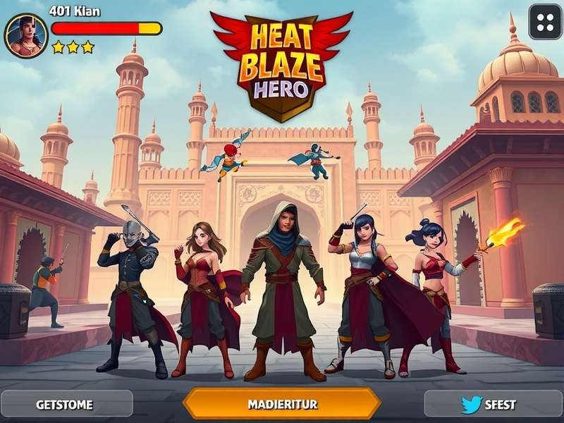 Heat Blaze Hero gameplay showing combat and exploration