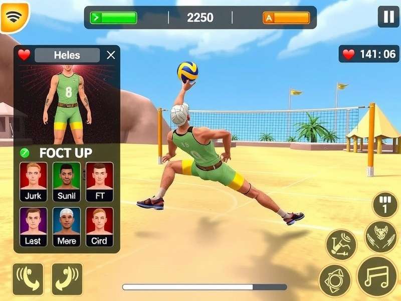 Mahal Volley Powerhouse tournament mode interface
