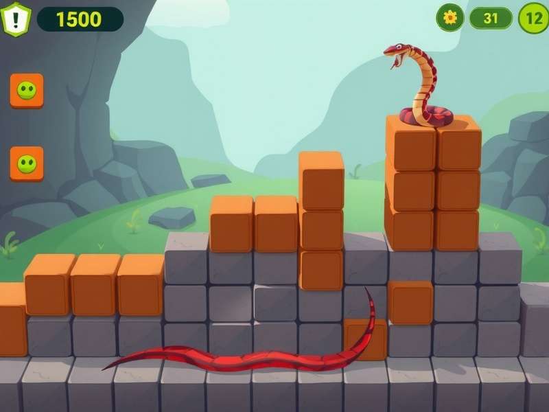 Snake Sprint Block level design showing various block obstacles and patterns