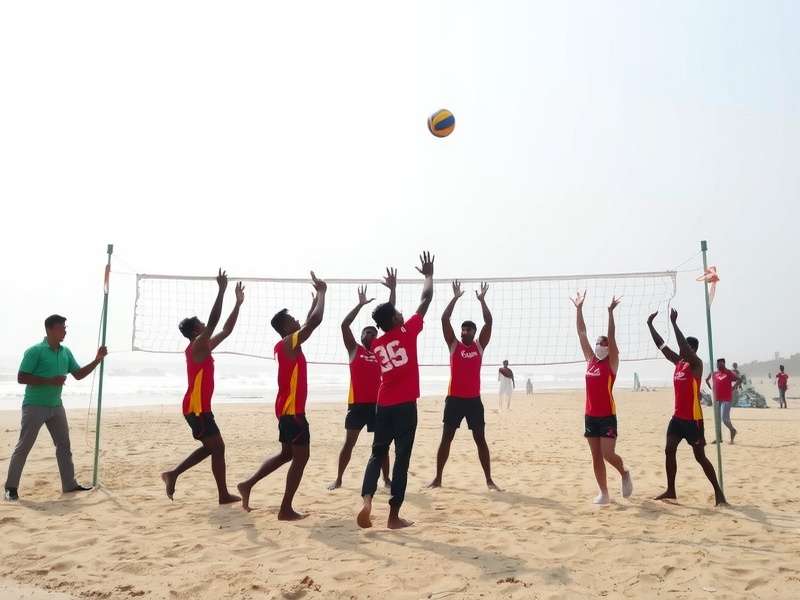 Beach Volley India Dynamos team in action on the court