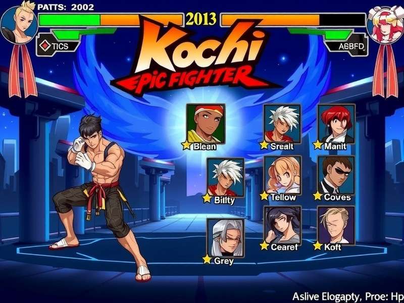 Kochi Epic Fighter Character Selection Screen