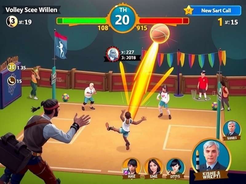 Volley Mighty Indians gameplay screenshot showing character action