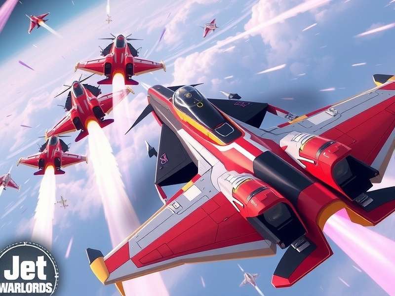 Jet Warlords gameplay screenshot showing aerial combat