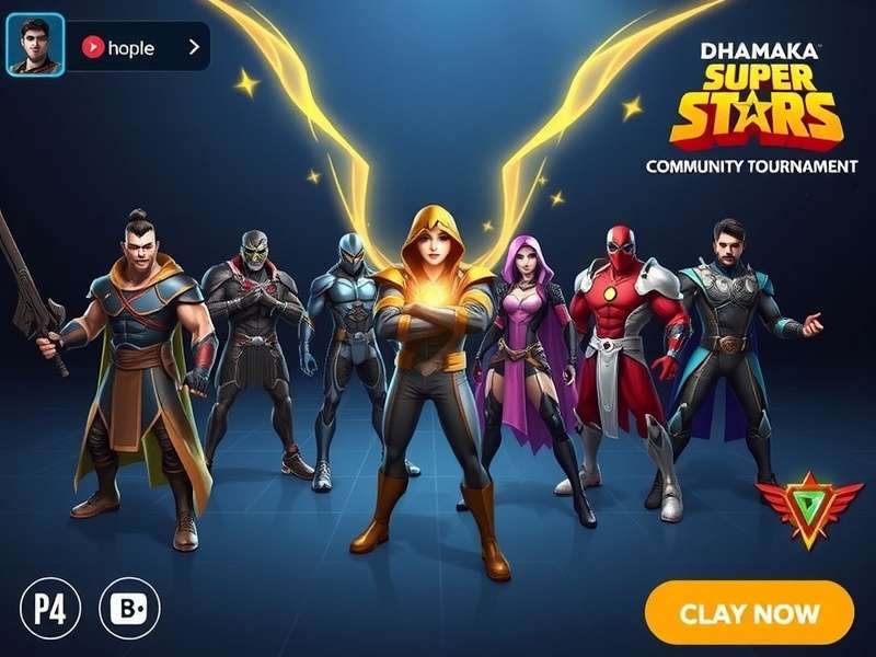 Dhoom Dhamaka Super Stars gameplay screenshot showing character selection
