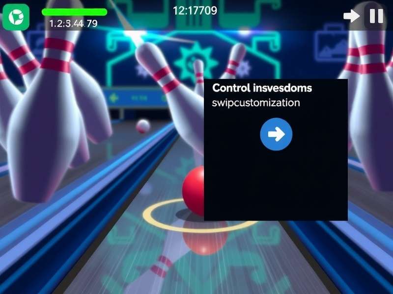 Lightning Bowler Master gameplay screenshot showing bowling interface