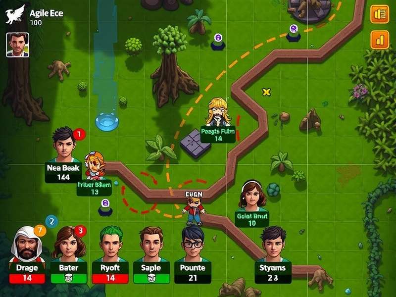 Agile Ace Rainforest Rush character lineup showing main and supporting characters