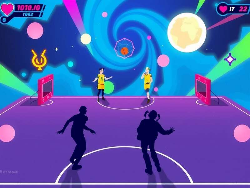 Cosmic Clash Handball players in action Cosmic Clash Handball gameplay action