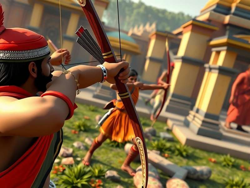 Indian Bow Conqueror Gameplay Indian Bow Conqueror gameplay screenshot showing archery combat