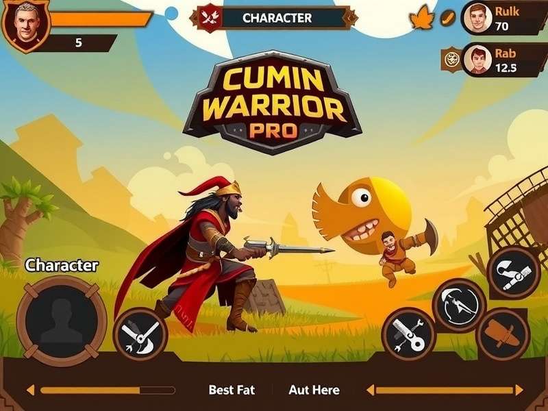 Cumin Warrior Pro gameplay screenshot showing combat