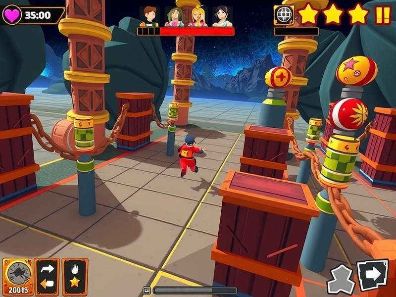 Stamina Sprint Star gameplay screenshot showing character running through obstacle course