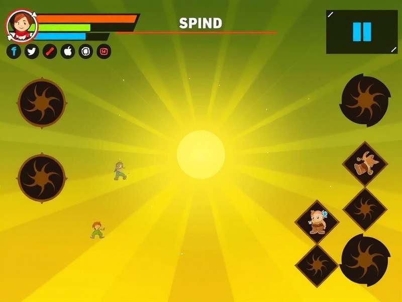 Radiant Spin Warrior gameplay screenshot showing spin combat mechanics