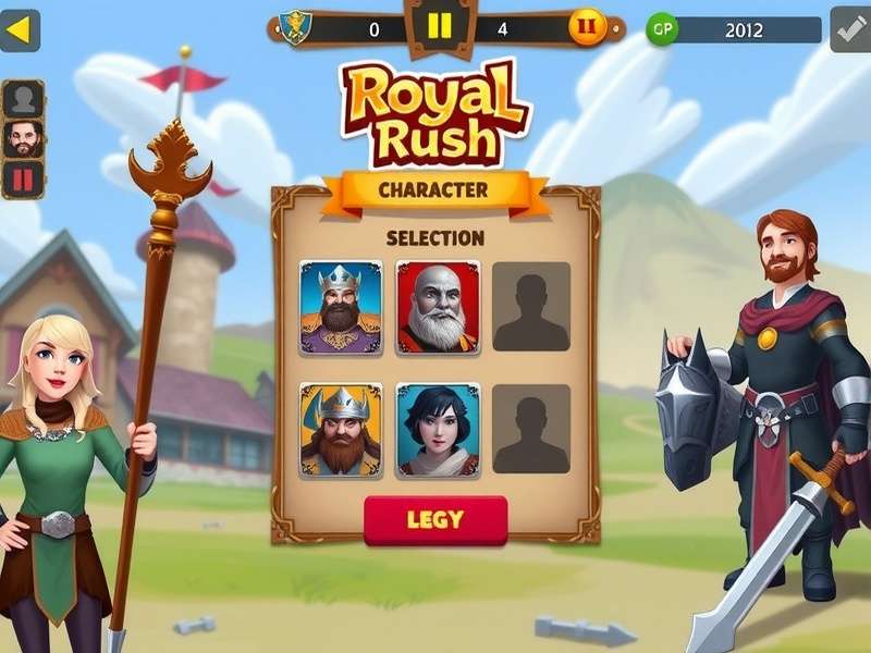 Royal Rush kingdom management interface