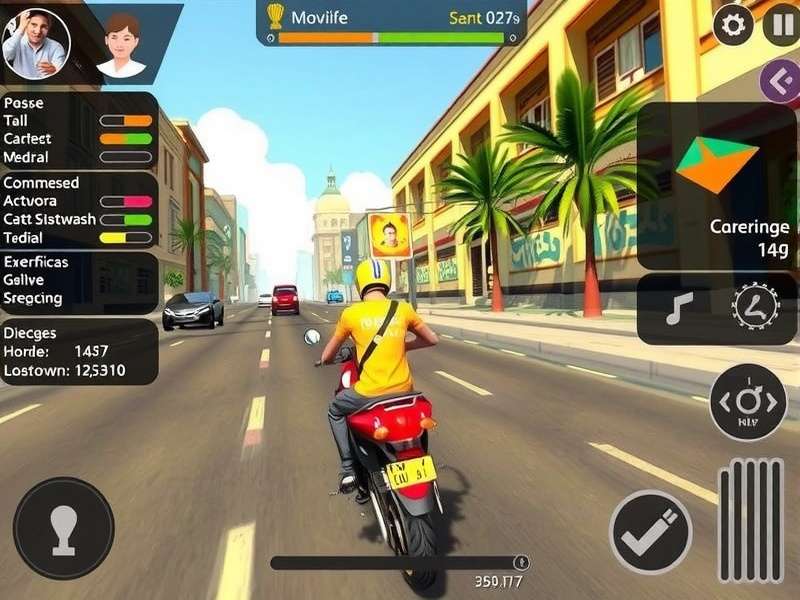 Ginger Zoom Pioneer gameplay screenshot showing vibrant Indian city environment