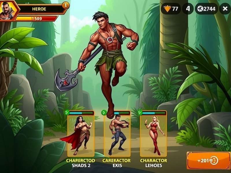 Bheem Jungle Gladiator characters lineup showing main heroes