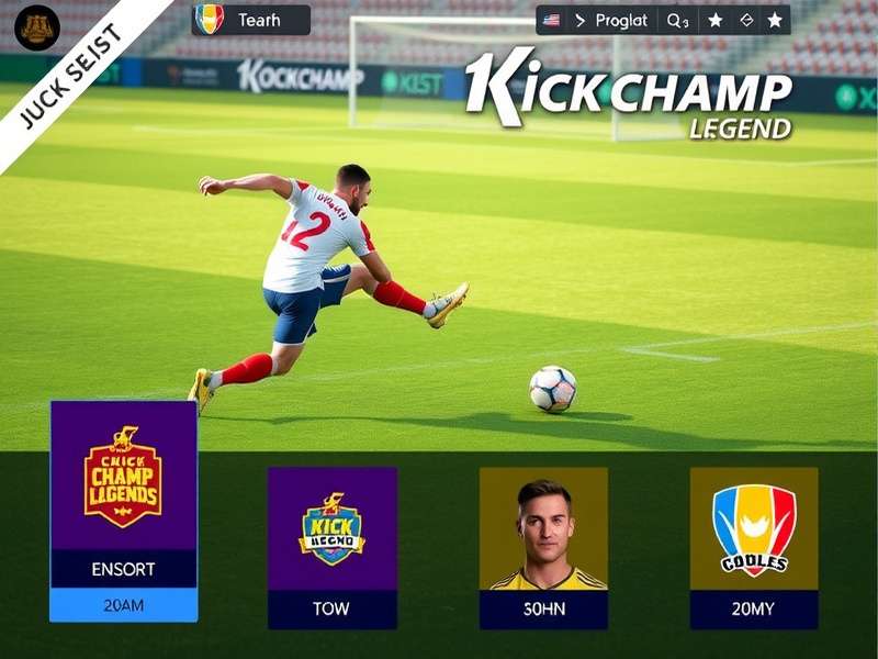 Kick Champ Legend customization options showing team design