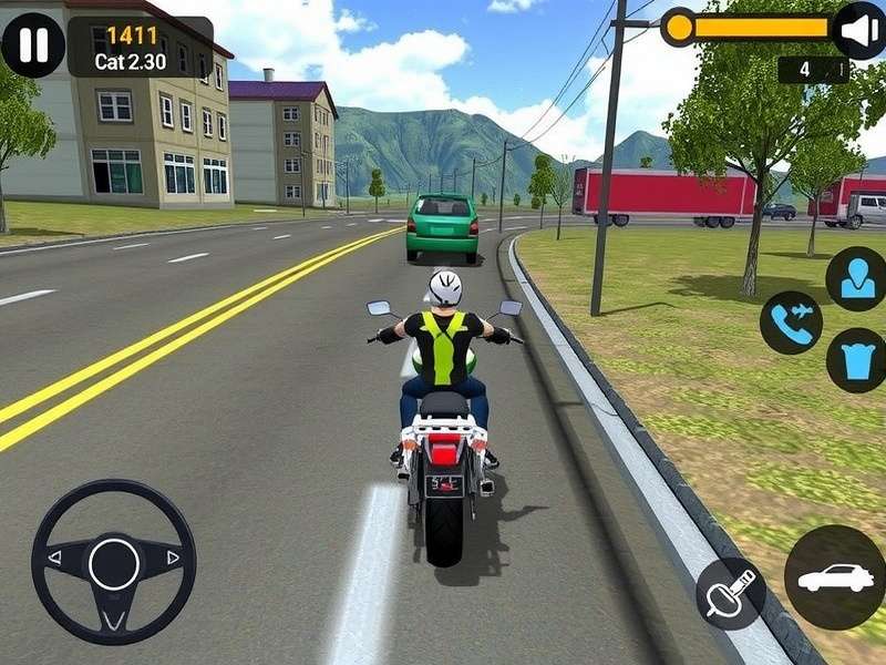 Express Rider Rush Hour rural environment with scenic backdrop