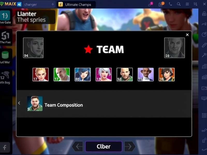 Ultimate Champs Character Selection Screen