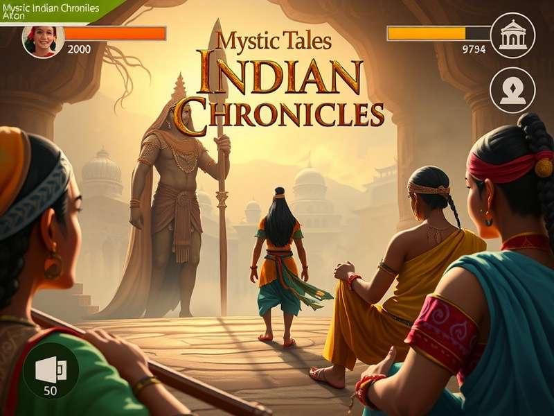 Mystic Tales Indian Chronicles story scene with mythological characters