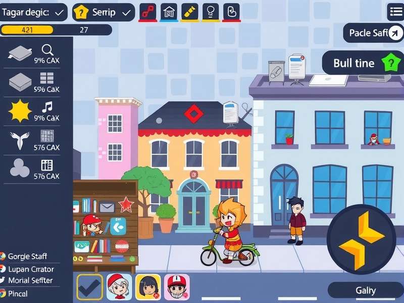 Pixel Urban Creator gameplay screenshot showing city building interface