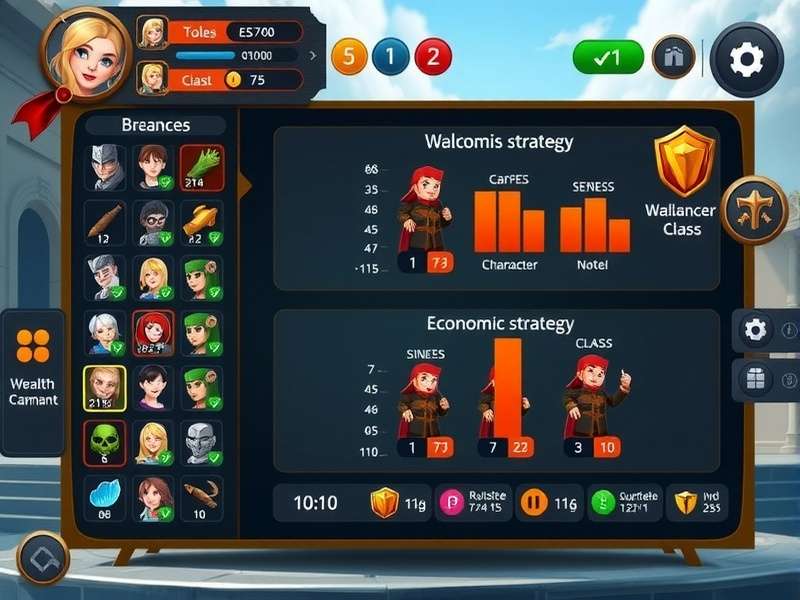 Wealth Warrior Champion Character Classes Character class selection screen in Wealth Warrior Champion