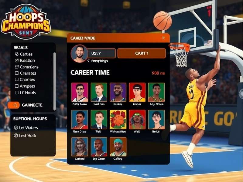 Character Customization Options Hoops Champions character customization interface