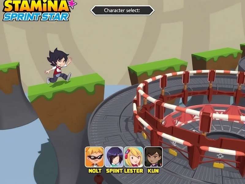 Stamina Sprint Star character selection screen showing diverse avatars