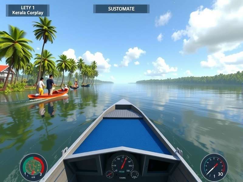 Kerala Canal Voyager Pro gameplay showing boat in backwaters