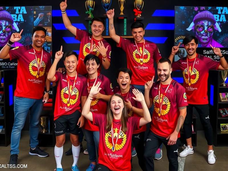 Saffron CSGO Warriors team celebration after tournament victory