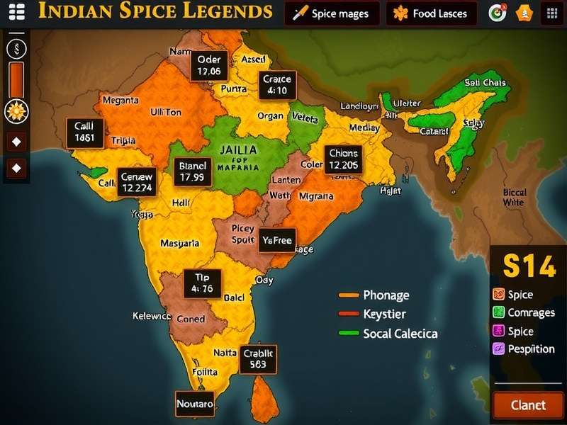 Indian Spice Legend Game Interface
