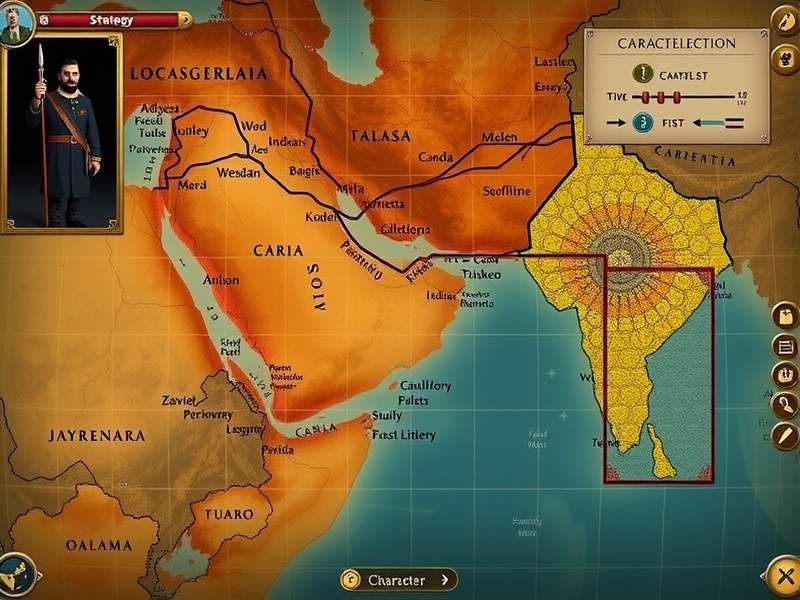 Strategic gameplay in Indian Independence Warrior Indian Independence Warrior gameplay screenshot showing strategic map