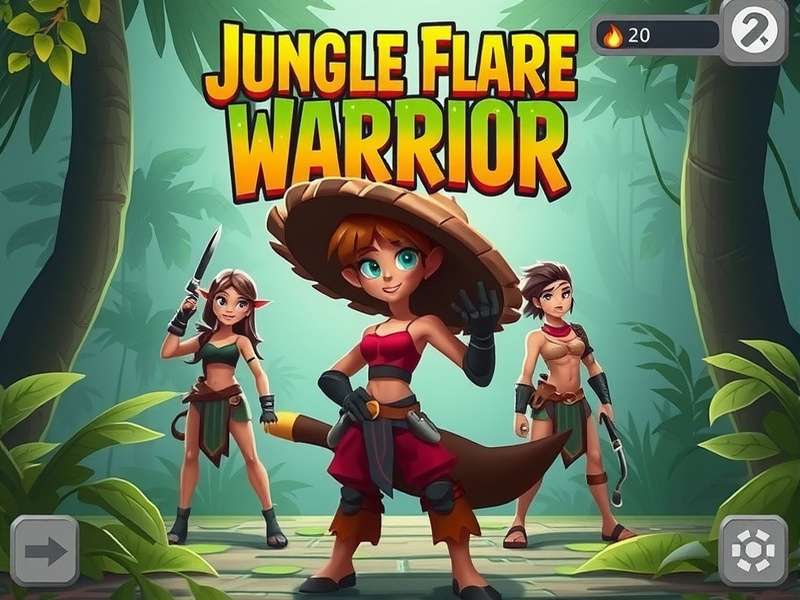 Jungle Flare Warrior gameplay screenshot showing character in jungle environment