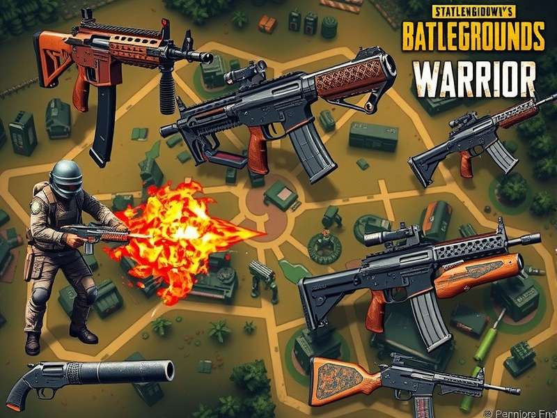 PUBG Legendary Warrior map overview showing diverse terrain