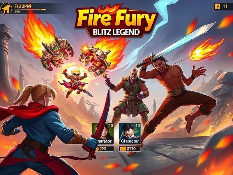 Fire Fury Blitz Legend character selection screen